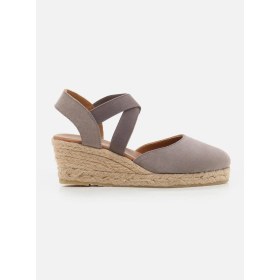Resim Su Espadril Karen Toprak Kadın Dolgu Topuklu Espadril 