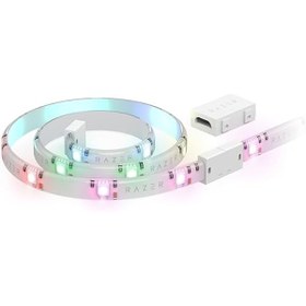 Resim Razer Aether Light Strip Extender - RGB LED Işık Şeridi Uzatma (1M / 3ft Genişletici, 8 Genişleticiye Kadar Bağlayın, Esnek Tasarım) Beyaz 