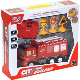 Resim Uzaktan Kumandalı Oyuncak İtfaiye Kamyonu İtfaiye Arabası 