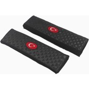 Resim Türk Bayrağı Araca Özel Nakışlı Oto Emniyet Kemeri Konfor Kılıfı 