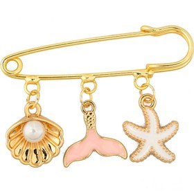 Resim Sea Whisper Çengelli İğneli Giyim & Çanta Süsü – PinCharm (Bag Charm) | Happyangels 