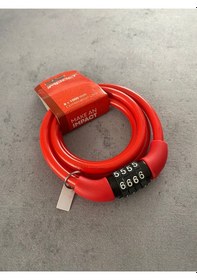 Resim Impact Şifreli Bisiklet Kilidi 8 x 1000 MM Kırmızı Kırmzı 