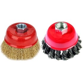 Resim Eratool Sc 100 Burgulu Ve Saçaklı Çanak Tel Fırça M14 