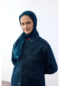 Resim Mirsoy Scarf Mirayze Etnik Desen Şal Turkuaz 