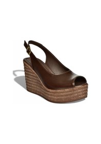 Resim Fox Shoes Y996553560 Kahverengi Rustik Dolgu Topuklu Kadın Ayakkabı Kahverengi 