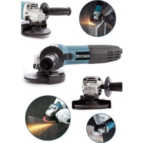 Resim 2400W Profesyonel Avuç Içi Spiral Taşlama Makinesi 125 mm + 10 Disk 