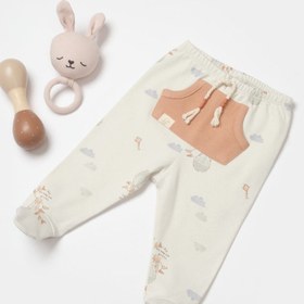 Resim Biorganic Teach Me Patikli Pantolon - Kiremit-Mint Yeşil / 6-9 Ay 