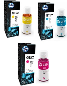 Resim HP Gt52 Z6z11a 3 Renk (sarı Mavi Kırmızı) Orjinal Mürekkep Seti Gt-01-a465 