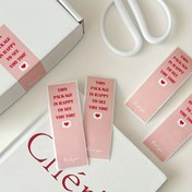 Resim 100 adet Kendinden Yapışkanlı Etiketler Kutuları Mühürlemek, DIY Hediye Paketleme & Ambalajlama için - Mat Bitiş, Dikdörtgen Şekil, Harf Baskı Tasarımı 