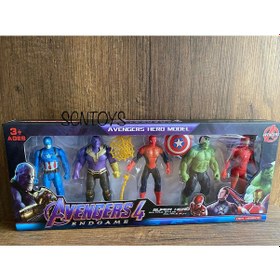 Resim Oyuncak Avengers 5li Figür Seti Avengers Hulk Thanos Spiderman 