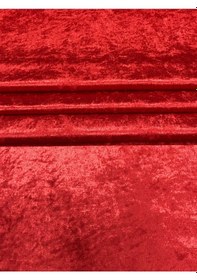 Resim Enesar Home Parlak Kadife Kırmızı Kumaş Döşemelik Kumaş (Likrasiz & Astarli) 100 x 140 cm 