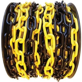 Resim Sarı Siyah 8 Mm Plastik Zincir (1 Metre) 