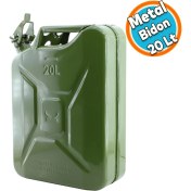 Resim Nzb Metal Dayanıklı Araç Benzin Akaryakıt Mazot Taşıma Doldurma Depolama Bidon Bidonu 20 Lt 
