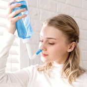 Resim BPA İçermeyen Burun Yıkama Şişesi Seti - Sinüs Rahatlaması, Alerji & Soğuk Bakımı için 300/500ml Neti Pot - Yetişkinler İçin İdeal, Ev Temizliği Temel Gereçleri 