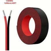 Resim Chuangyinshop 14awg 40ft Esnek Kirmizi Siyah Uzatma Kablosu Yuksek Isiya Dayanikli Lehimli Bakir 