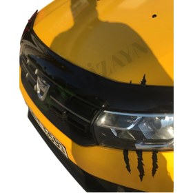 Resim Dacia Logan Mcv 2012+ Araca Özel Kaput Rüzgarlığı A+ Pianoblack 4mm Kalın 