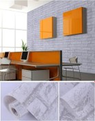 Resim Novahub 10m Oturma Odası Mutfak Su Geçirmez Pvc Tuğla Taş Kendinden Yapışkanlı Dekor Duvar Kağıdı F02 