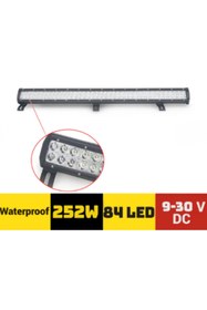 Resim KAPOTO 99x7cm Off Road 84 Led Projektör Işık 9V-30V Araç Üstü Led Bar 