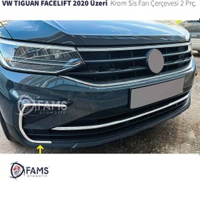 Resim Vw Tıguan Facelıft 2020 Üzeri Krom Sis Farı Çerçevesi 2 Prç. 