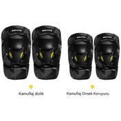 Resim Jokmae Yaz Motosiklet Dizlik Ve Dirseklik Seti - Elektrikli Araç Koruyucu Siyah Diğer 