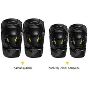 Resim Jokmae Yaz Motosiklet Dizlik Ve Dirseklik Seti - Elektrikli Araç Koruyucu Siyah Diğer 