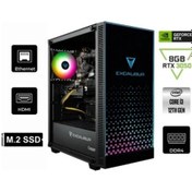 Resim Casper Excalibur E65H.121F-8V50X-0FC-021 i3-12100F 40 GB 4 TB SSD RTX3050 Dos Masaüstü Oyuncu Bilgisayarı 