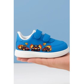 Resim Lias Shoes Alevli Hızlı Araçlar Baskılı Erkek Çocuk Ayakkabı ve Sneaker 