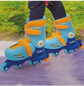 Resim Ayarlanabilir Dönüşen Tekerlekli 2 In 1 Twisty Paten - Mavi Çok Renkli 