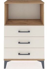 Resim Arges Komodin Tek Raflı 3 Çekmeceli 60x30x96 Çam-aytaşı Atlas Çam 