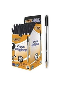 Resim Bic Cristal Medium Tükenmez Kalem Siyah 50'li Kutu Çok Renkli 