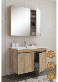 Resim Teta Home Tokyo 65 Cm Mdf Banyo Dolabı Seti Atlantik Çam Atlantik Çam 