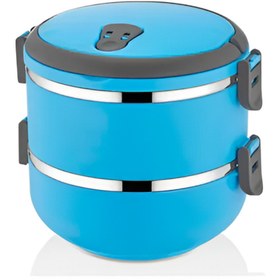 Resim YAZICI FreshBox 2 Katlı Sızdırmaz Yemek Termosu Sefer Tası Saklama Kabı Mavi 