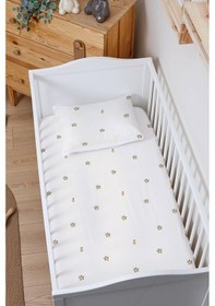 Resim Organik Bebek Boy Lastikli Çarşaf Seti 70x130 - Minik Limonlar 