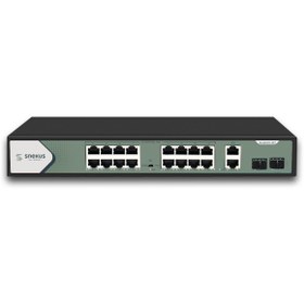 Resim SNEXUS NETWORKS SN-GS1300-20FP 16 x 10/100 /1000M POE Port + 2 x Uplink Port + 2 x Fiber Port 300 Watt PoE Switch 