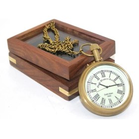 Resim Ahşap Kutulu Köstekli Saat NI4313A 