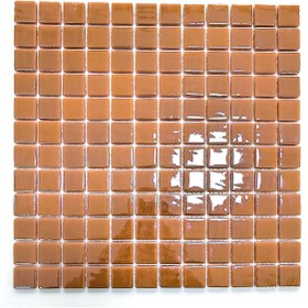 Resim MozaiKristaL Tüm yüzeyler için 2,5x2,5cm. Sütlü Kahve, 31,5x31,5cm. Fileli Cam Mozaik. (10 File=1 m2 Fiyatı ) 