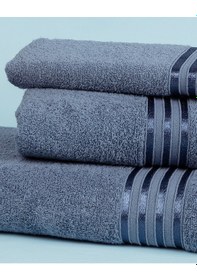 Resim Madame Coco Maynor Bordürü Floşlu Yüz Havlusu Mavi 