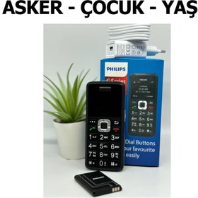 Resim Philips PhılıpsTuşlu Cep Telefonu Asker, Yaşlı, Çocuk Büyük Harfler, Hızlı Arama, Type C Şarj, El Feneri 