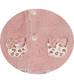 Resim Andywawa Kız Bebek Leopar Desenli Pembe Yumuşak Mont AC22078REP 