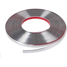 Resim Extra Marketing Universal Yapışkanlı Nikelaj Şerit Bant Çıta 18mm 5 Metre Krom 