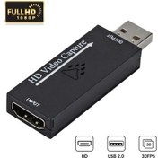 Resim Pazly Usb 2.0 Hd Video Yakalama Kartı - 1080p 30fps, Canlı Yayın, Oyun, Konferans Kaydı İçin, Siyah, 6.4x2.2x0.9 Cm 