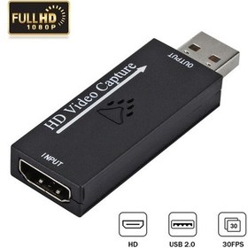Resim Pazly Usb 2.0 Hd Video Yakalama Kartı - 1080p 30fps, Canlı Yayın, Oyun, Konferans Kaydı İçin, Siyah, 6.4x2.2x0.9 Cm 
