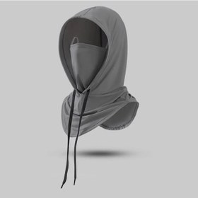 Resim Yeni Soğutma Uv Koruma Hood Nefes Tam Baş Maskesi Yüz Kapatma Erkekler Kadınlar Için Bisiklet Motosiklet Balıkçılık Gri 