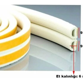 Resim Kapı ve Pencere Fitili - 2,80 M x 2 (Toplam 5,6 M) Pimapen Izolasyon Bandı, Soğuk Hava ve Toz Önleyici Yalıtım Fitili, Ses ve Isı Yalıtımı Için Kendinden Yapışkanlı Conta (Beyaz) 
