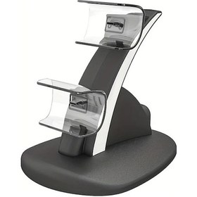 Resim Meridiangoods Ps5 Kumanda Şarj Standı Siyah Dual Şarj İstasyonu Dock 