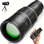 Resim NOBLEDUCHE 16X52 Monoküler Teleskop - Yüksek Güç 8X Büyütme, Kompakt ve Hafif Tasarım, Manuel Odaklama, Dayanıklı Siyah Optik, Kuş İzleme, Yürüyüş, Konserler, Seyahat için - Taşıma Çantası ve Askı, Yürüyüş Ekipmanı, Şık El Tipi Cihaz, Sağlam Yapı 