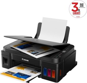 Resim Canon G2410 Yazıcı - Tarayıcı - Fotokopi Renkli Mürekkep Tanklı Yazıcı 