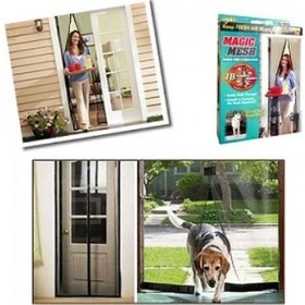 Resim Siyah Mıknatıslı Kapı Sinekliği Tülü ( 90 x 210 Cm) 