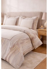 Resim Özdilek Wavelet Battal Boy King Nevresim Takımı - Kahve Kahve 