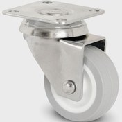 Resim Burak Gri Beyaz 50 mm Tablalı PVC Tekerlek (0552ZHG) 